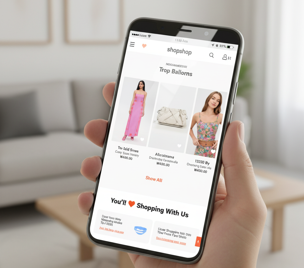 Illustration of multiple iphone screens